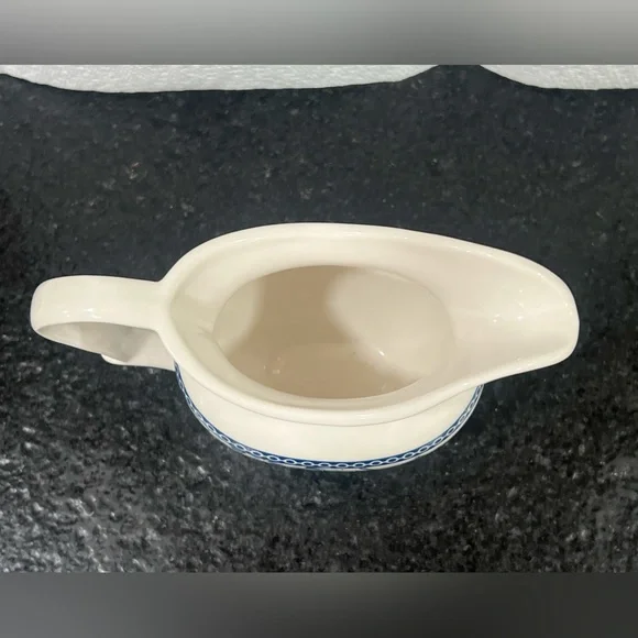 222 Fifth Adelaide Blue & White Creamer - Picture 3 of 5